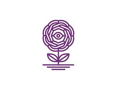 Eye brand branding design eye flower fractal icon identity illustration lineart logo nature