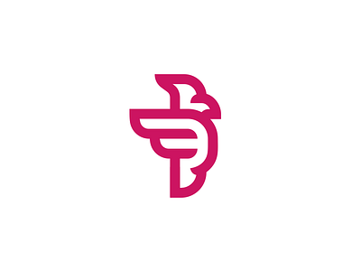 P + Bird / Phoenix Logo Design