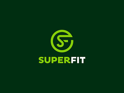Superfit app community crossfit design designer fit fitness green health icon icons logo monogram sf smart strong super utopia workout