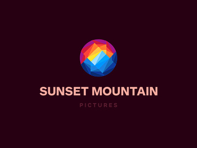 Sunset Mountain Logo Design