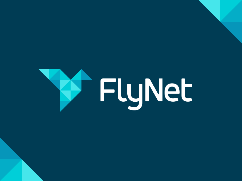 FlyNet Logo Design network networking saas plane pigeon dove tech fintech technology insurance finance security modern vibrant digital icon icons symbol geometry geometrical geometric nature birds wings bird animal animals clever smart creative graphic design designer business cards stationery brand branding identity logo