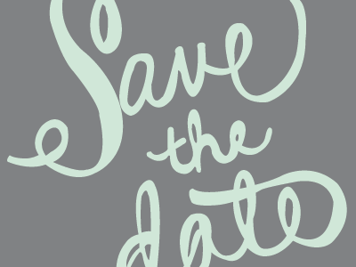 Save The Date Lettering