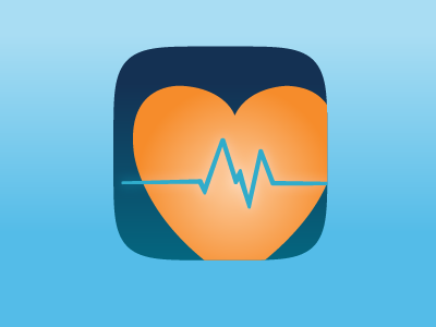 HealthPulse iOS App Icon apple design ekg health healthcare heart icon ios