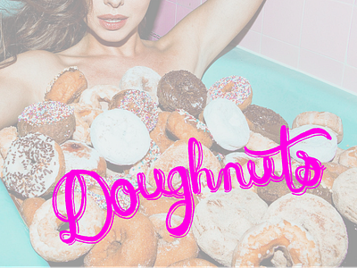 Doughnuts color donut day donuts doughnuts fuchsia hand lettering illustration