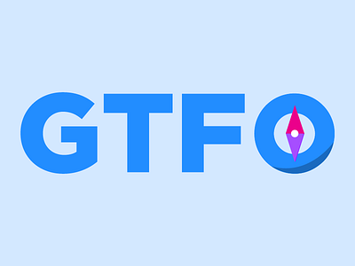 GTFO android app comedy hack day compass dc design hackathon logo type