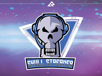 Skull Streamer Mascot Logo by Akbar Fikri Faza on Dribbble