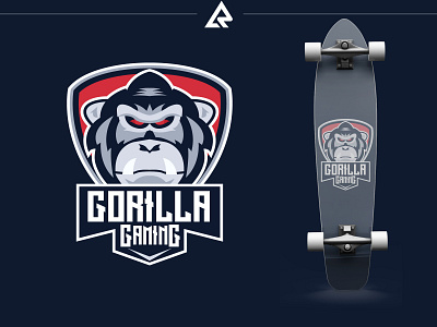 Gorilla Esport Gaming Logo angry animal beast cartoon character design esport gorilla graphic head icon illustration logo mascot monkey primate sport symbol team vector