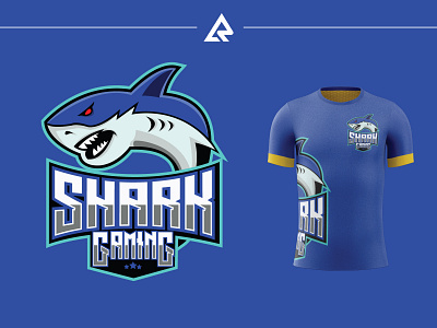 Shark Gaming Logo angry animal badge design emblem fish icon illustration logo mascot ocean sea shark sign sport symbol team vector water wild