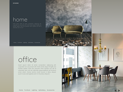 SYHOME - Interior Design Company. figma interiordesign livingroom officespace ui
