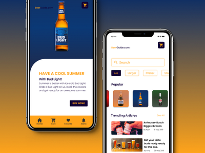 Beer Guide App Idea app beer beverage drinks figma mobile ui ux