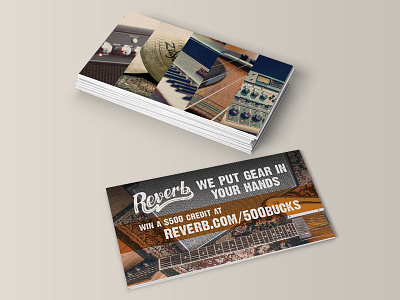 Reverb "Giveaway" Cards business card giveaway guitar print reverb
