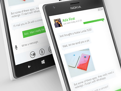 WhatsApp Windows Phone - Chat Screen 8 chat lumia nokia phone redesign whatsapp windows