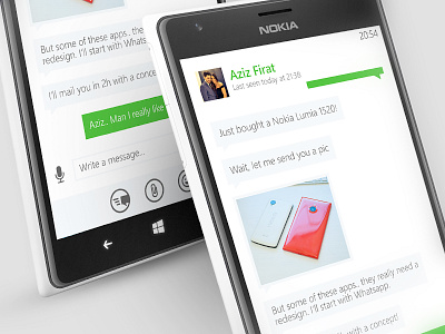 WhatsApp Windows Phone - Chat Screen