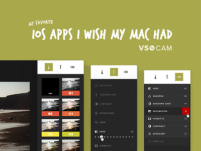 iOS Apps I Wish My Mac Had - VSCO Cam cam concept edit filter ios mac photo vsco