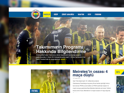 Fenerbahce.com redesign fener fenerbahce football futbol istanbul redesign soccer spor turkey