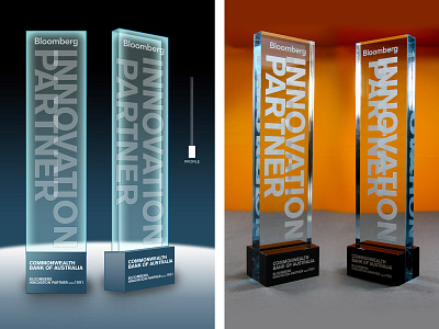 Bloomberg Innovation Partner Award Design award design financial lucite premium premium design