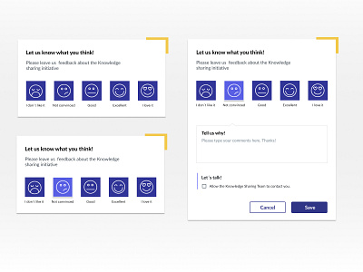 Asking for Feedback form design ui ux