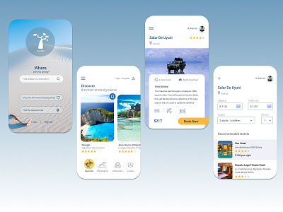 Baobab Travel - Turism Mobile app destinations ecommerce app travel agency travel app turism ui ux