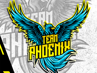 phoenix design illustration logo mascot logo design streamer logo vector