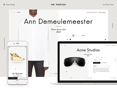 Case Study: Mr Porter Product Card Redesign Concept after app before card case desktop ecommerce mobile mrporter product redesign study