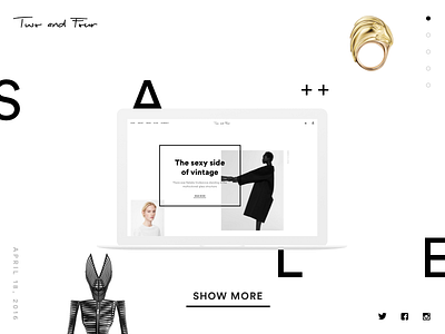 + Cult of Simple + art bauhaus chic clean ecommerece edgy editorial gold grid minimalism sophisticated white