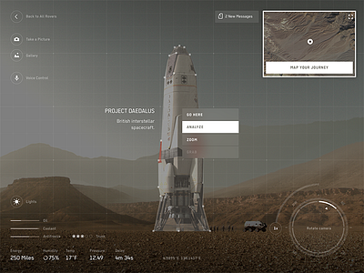 Rover tablet app app curiosity fui futuristic hud mars rover science tablet