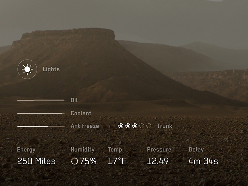 Mars Rover Tablet App by Serge Vasil on Dribbble