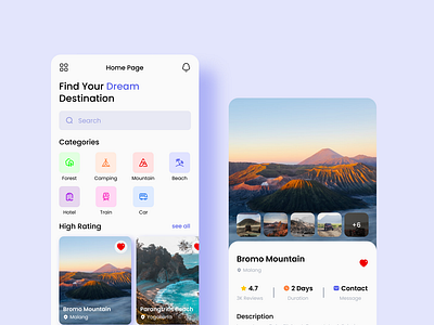 travel app concept