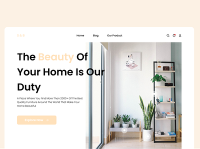 S & B: Furniture Shop Landing Page app branding design furniture graphic design landing page shop ui ux web