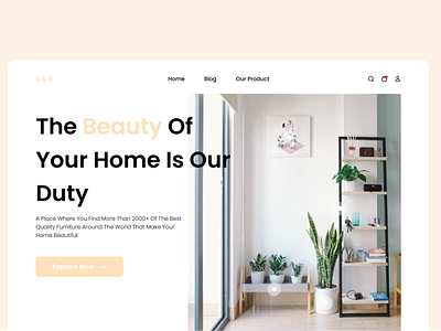 S & B: Furniture Shop Landing Page