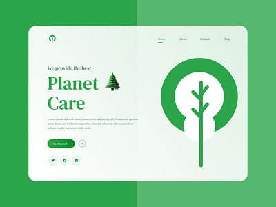 Planet Care Landing Page Design