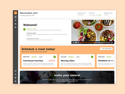 Food App Dashboard dashboard design desktop employee employee meals food food app food delivery innovatemap marketing ui ux video