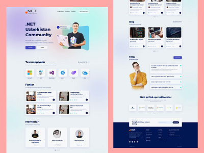 .NET Uzbekistan design education landing online course ui