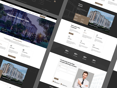 ME'MOR architecture template landing page ui