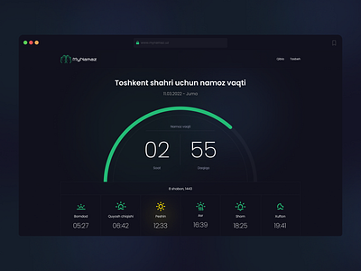 MyNamaz dark darkmode fullscreen muslim namaz prayer ui