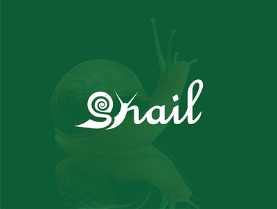Snail word logo design art band flat icon illustrator lettering logo minimal typography vector
