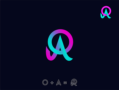 O and A letter logo