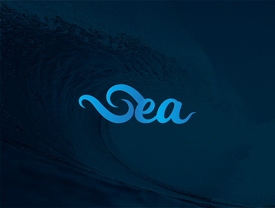 Sea Wave logo design art design flat icon illustrator lettering logo minimal typography vector