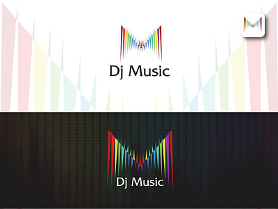Dj Music logo design artistic band design dj equalizer icon illustrator lettering logo minimal mobile modern music music player play song typography vector