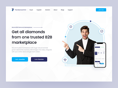 B2B Diamond Marketplace | Landing page