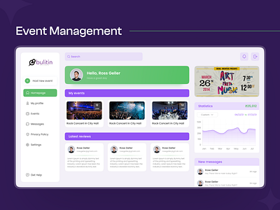 Event Management Dashboard - Home