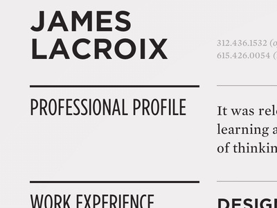 Responsive Résumé Site