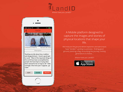 Landid Homepage app ios responsive single page web design