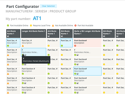 Part Configurator ux web