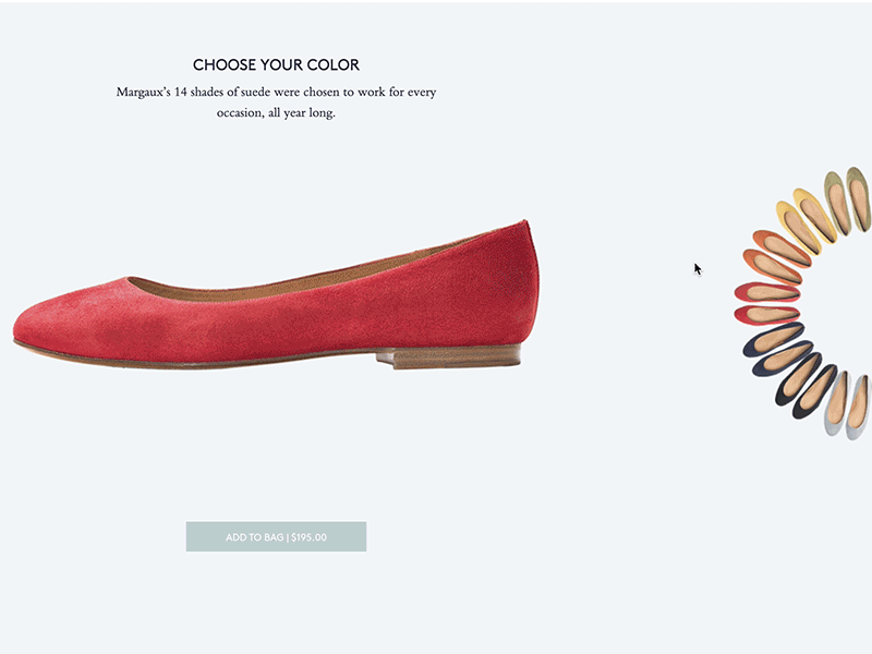 Shoe Selector Color Wheel canvas colors ecommerce responsive shoes web development