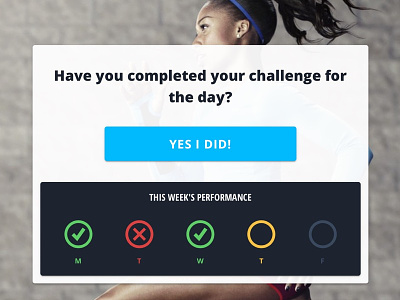 Daily Check In application check in product design