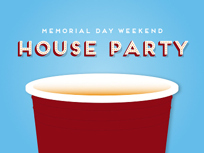 House Party illustration party solo cup