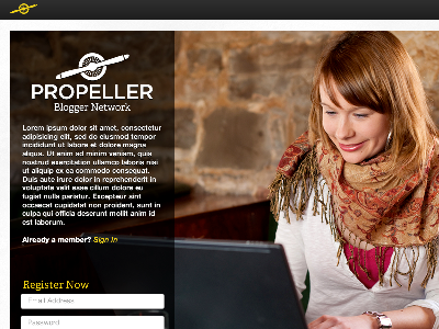 Propeller Blogger Network app application interactive logo responsive ruby site web website