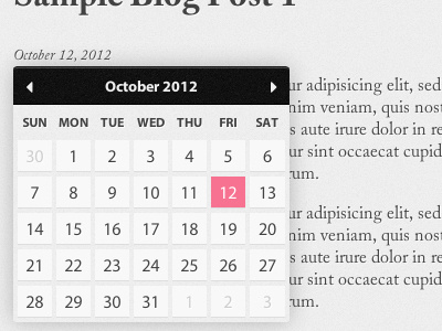 Date Picker for Blog Posts cms content management responsive ruby site ui ux website