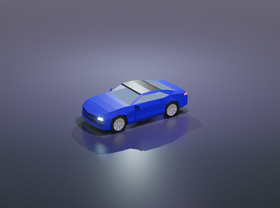 Low poly car blender3d car illustration low poly